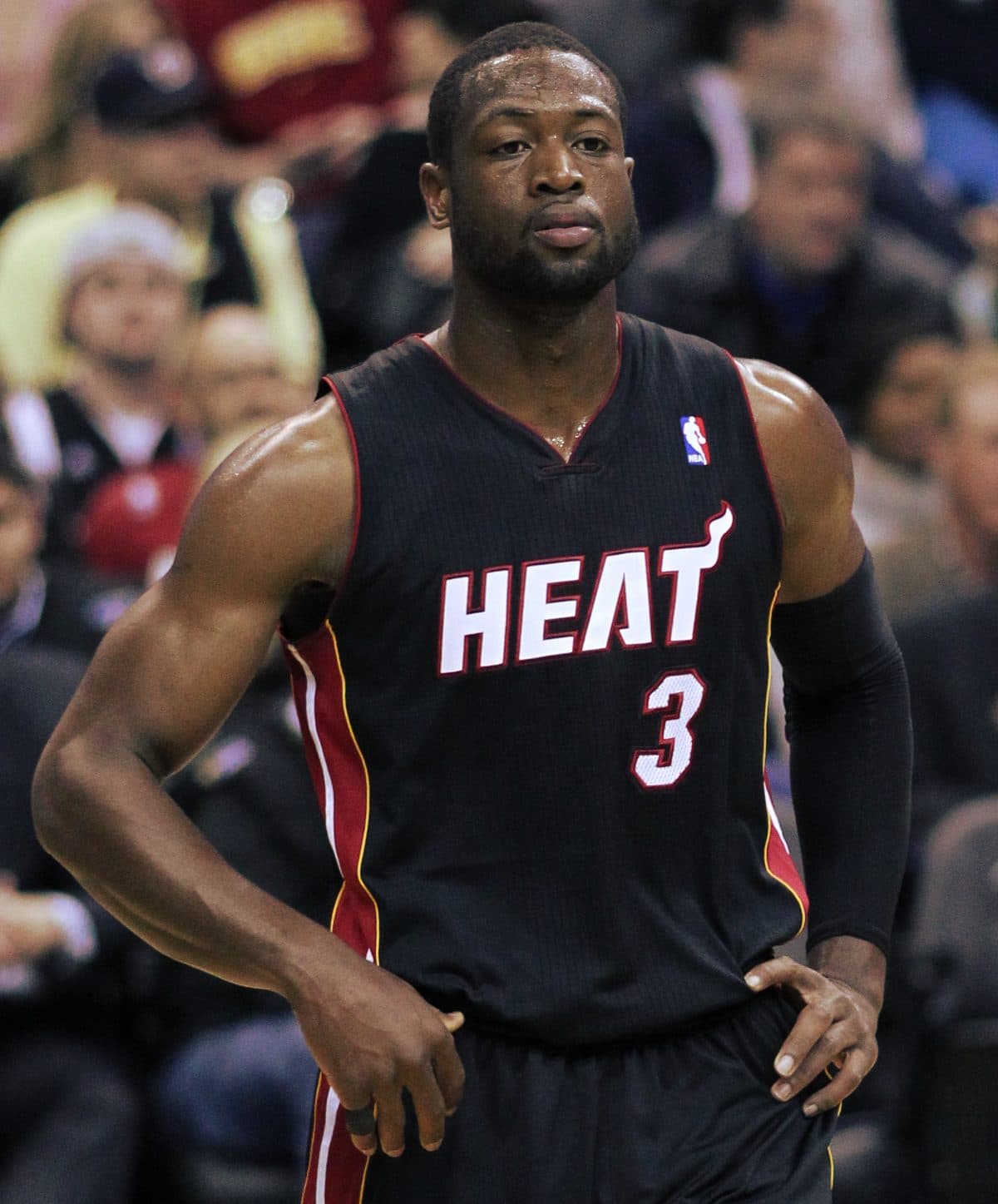 Dwyane Wade in his Miami Heat number 3 jersey